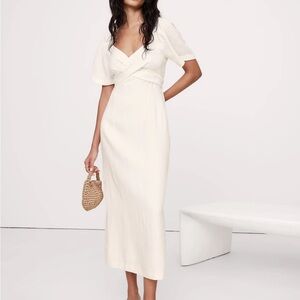 BANANA REPUBLIC LINEN SWEETHEART DRESS